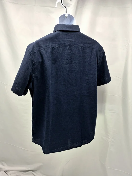 NWOT Original Penguin Short Sleeve Oxford Shirt - Dark Sapphire Blue L Cotton - Picture 2 of 11